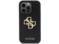 Funda Guess de piel perforada con logo brillante 4G para iPhone 15 Pro - Negra Funda Guess de piel perforada con logo brillante 4G para iPhone 15 Pro - Negra