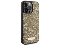 Guess Rhinestone Metal Logo case for iPhone 15 Pro - yellow Guess Rhinestone Metal Logo case for iPhone 15 Pro - yellow
