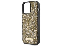 Guess Rhinestone Metal Logo case for iPhone 15 Pro - yellow Guess Rhinestone Metal Logo case for iPhone 15 Pro - yellow