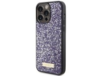 Capa Guess com logo met�lico em strass para iPhone 15 Pro - rosa