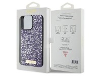 Capa Guess com logo met�lico em strass para iPhone 15 Pro - rosa