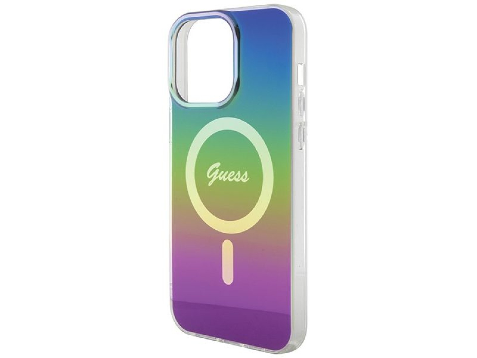 Funda Guess IML Iridescent MagSafe para iPhone 15 Pro - negra