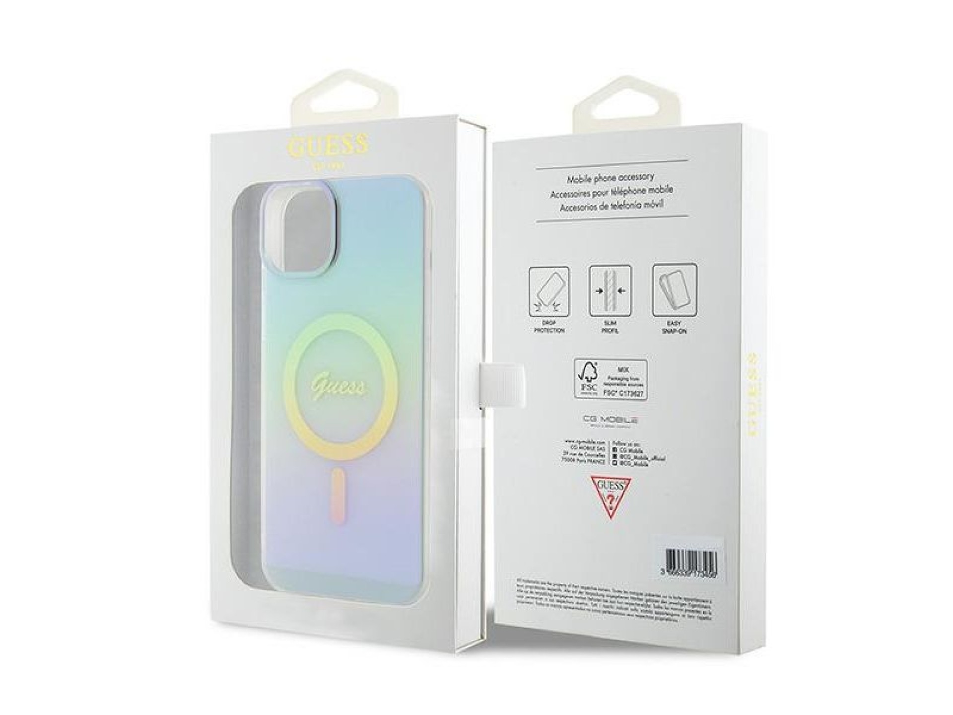 Funda rígida Guess GUHMP15MHITSQ para iPhone 15 Plus de 6,7