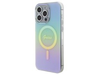 Capa Guess IML Iridescent MagSafe para iPhone 15 Pro - turquesa