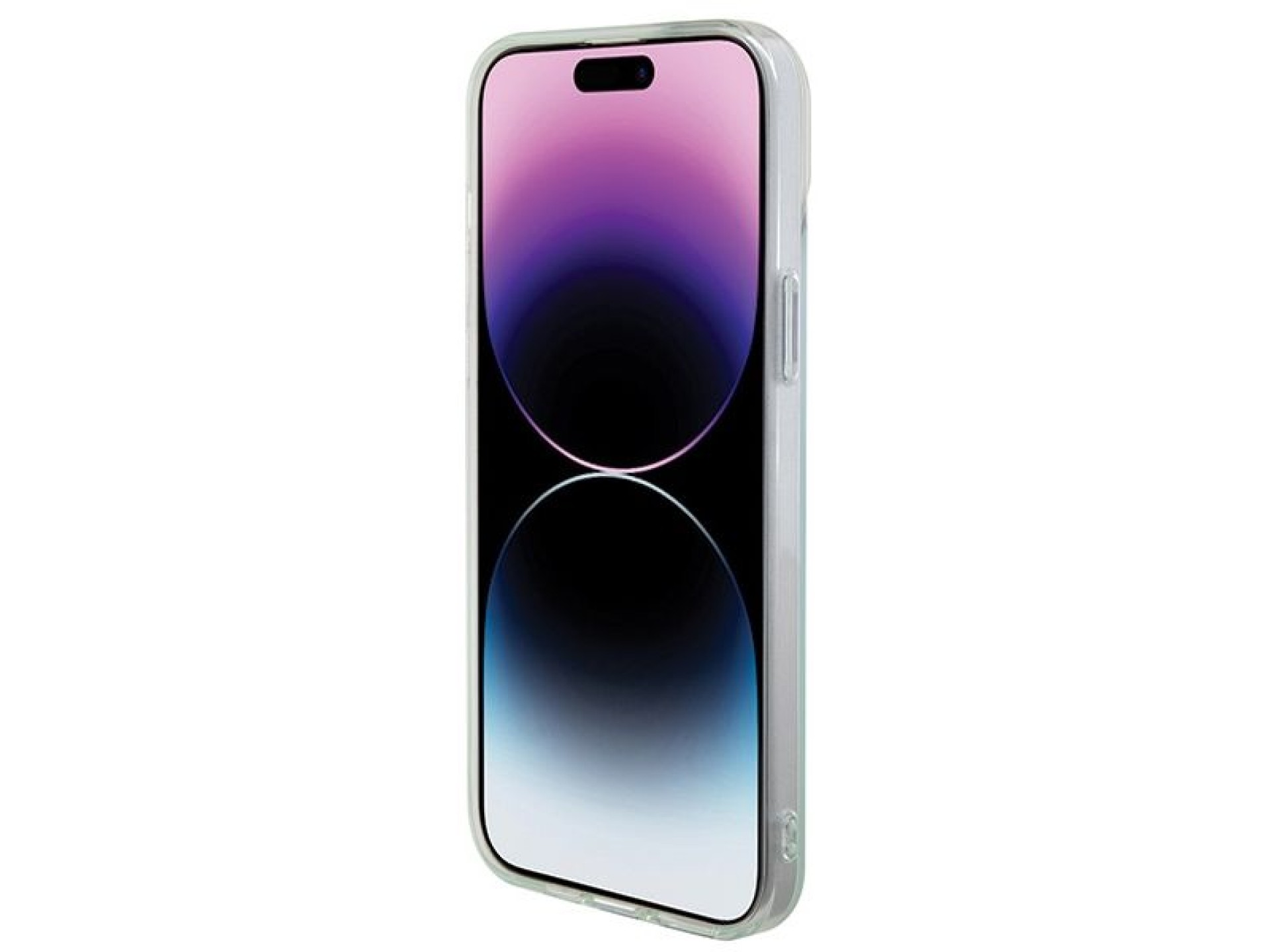 Capa Guess IML Iridescent MagSafe para iPhone 15 Pro - turquesa