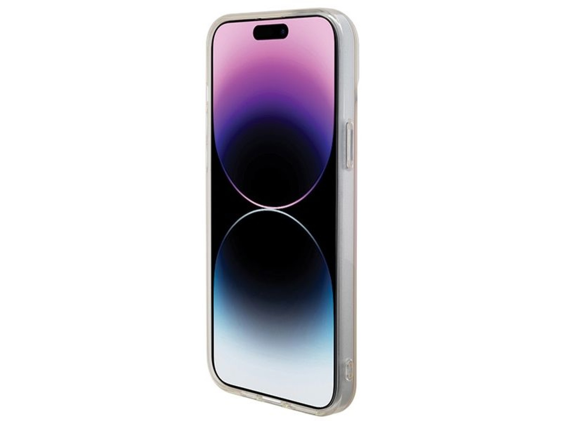Funda Guess IML Iridescent MagSafe para iPhone 15 Pro - rosa