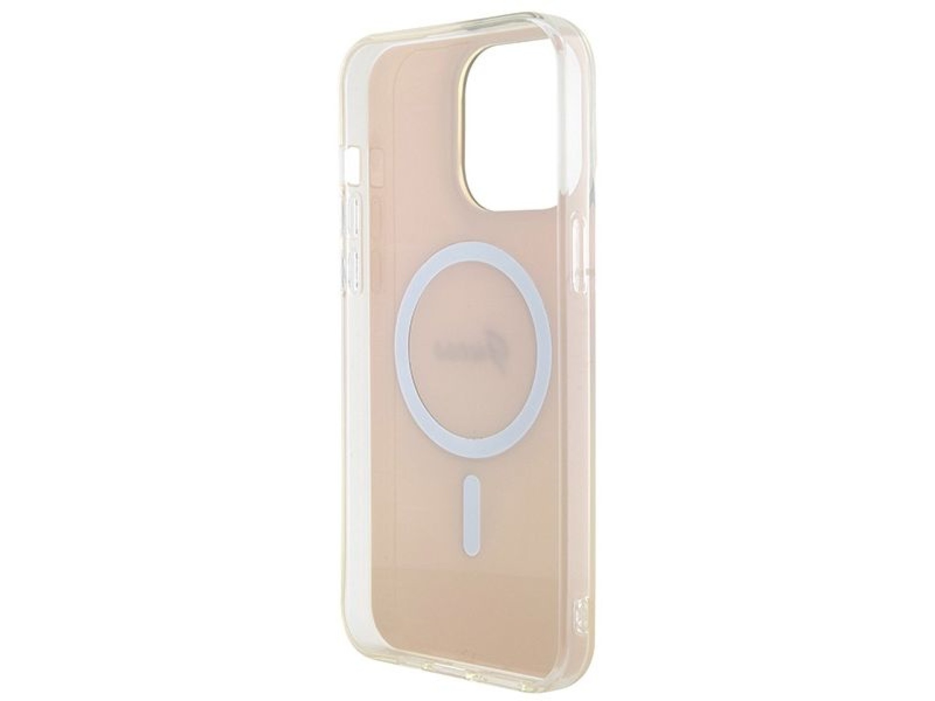 Funda Guess IML Iridescent MagSafe para iPhone 15 Pro - rosa