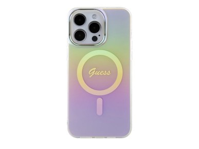 Guess GUHMP15XHITSP iPhone 15 Pro Max 6.7" pink/pink hardcase IML Iridescent MagSafe Guess GUHMP15XHITSP iPhone 15 Pro Max 6.7" pink/pink hardcase IML Iridescent MagSafe