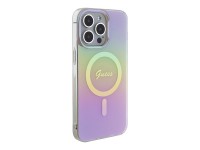 Capa rígida rosa/rosa Guess GUHMP15XHITSP para iPhone 15 Pro Max 6.7" com acabamento IML iridescente Capa rígida rosa/rosa Guess GUHMP15XHITSP para iPhone 15 Pro Max 6.7" com acabamento IML iridescente