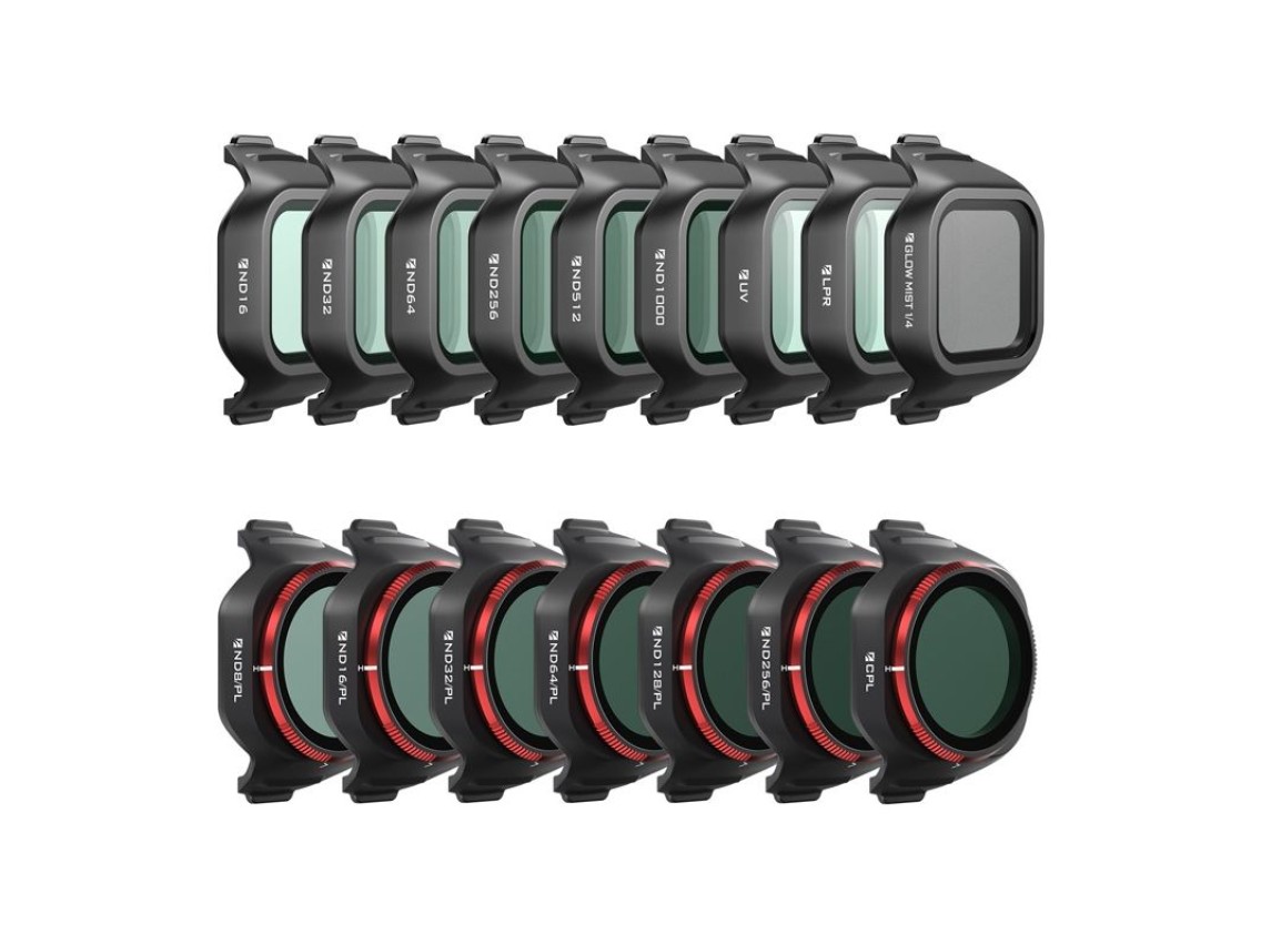 Conjunto de filtros Freewell para o kit DJI Mini 5 Pro Mega.
