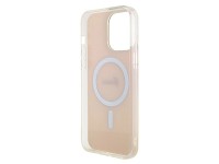 Capa rígida rosa/rosa Guess GUHMP15XHITSP para iPhone 15 Pro Max 6.7" com acabamento IML iridescente Capa rígida rosa/rosa Guess GUHMP15XHITSP para iPhone 15 Pro Max 6.7" com acabamento IML iridescente