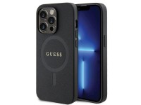 Guess GUHMP14LPSAHMCK case for iPhone 14 Pro - black Saffiano MagSafe