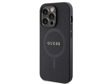 Guess GUHMP14LPSAHMCK case for iPhone 14 Pro - black Saffiano MagSafe Guess GUHMP14LPSAHMCK case for iPhone 14 Pro - black Saffiano MagSafe