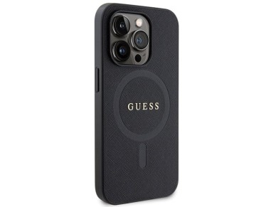 Guess GUHMP14LPSAHMCK case for iPhone 14 Pro - black Saffiano MagSafe Guess GUHMP14LPSAHMCK case for iPhone 14 Pro - black Saffiano MagSafe