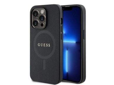 Guess GUHMP15XPSAHMCK iPhone 15 Pro Max 6.7" black/black hardcase Saffiano MagSafe Guess GUHMP15XPSAHMCK iPhone 15 Pro Max 6.7" black/black hardcase Saffiano MagSafe