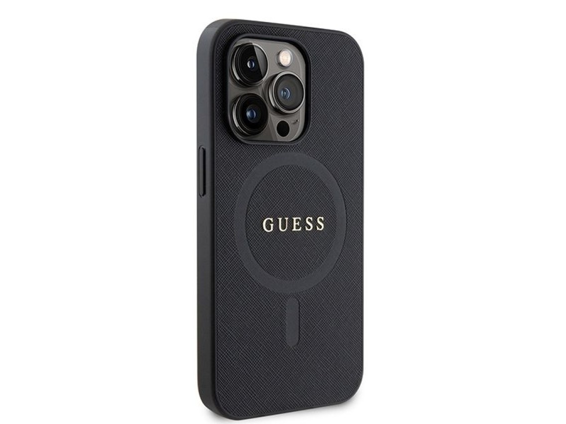 Guess GUHMP15XPSAHMCK iPhone 15 Pro Max 6.7" black/black hardcase Saffiano MagSafe