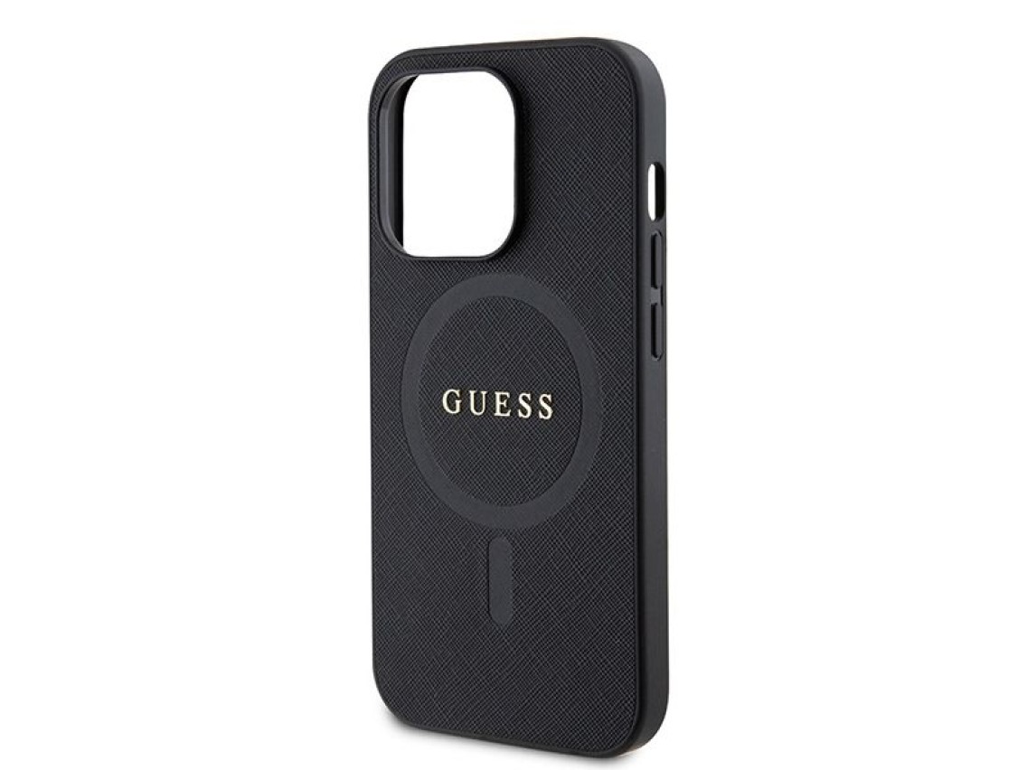 Guess GUHMP15XPSAHMCK iPhone 15 Pro Max 6.7" black/black hardcase Saffiano MagSafe