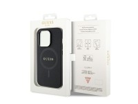 Guess GUHMP15XPSAHMCK iPhone 15 Pro Max 6.7" black/black hardcase Saffiano MagSafe Guess GUHMP15XPSAHMCK iPhone 15 Pro Max 6.7" black/black hardcase Saffiano MagSafe