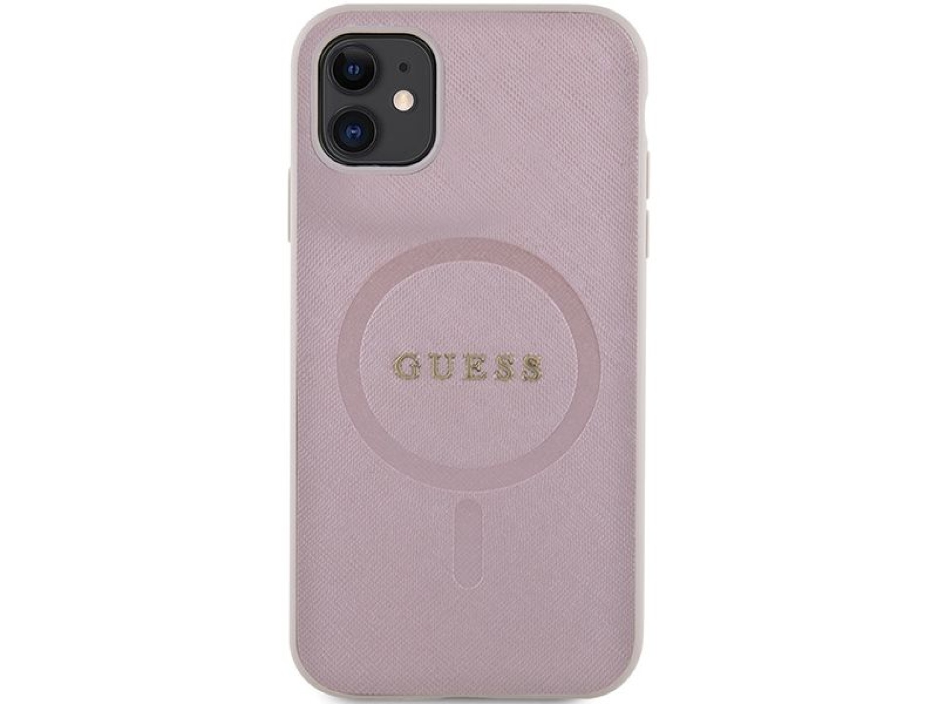 Guess GUHMN61PSAHMCP case for iPhone 11 / Xr - pink Saffiano MagSafe
