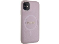 Guess GUHMN61PSAHMCP case for iPhone 11 / Xr - pink Saffiano MagSafe