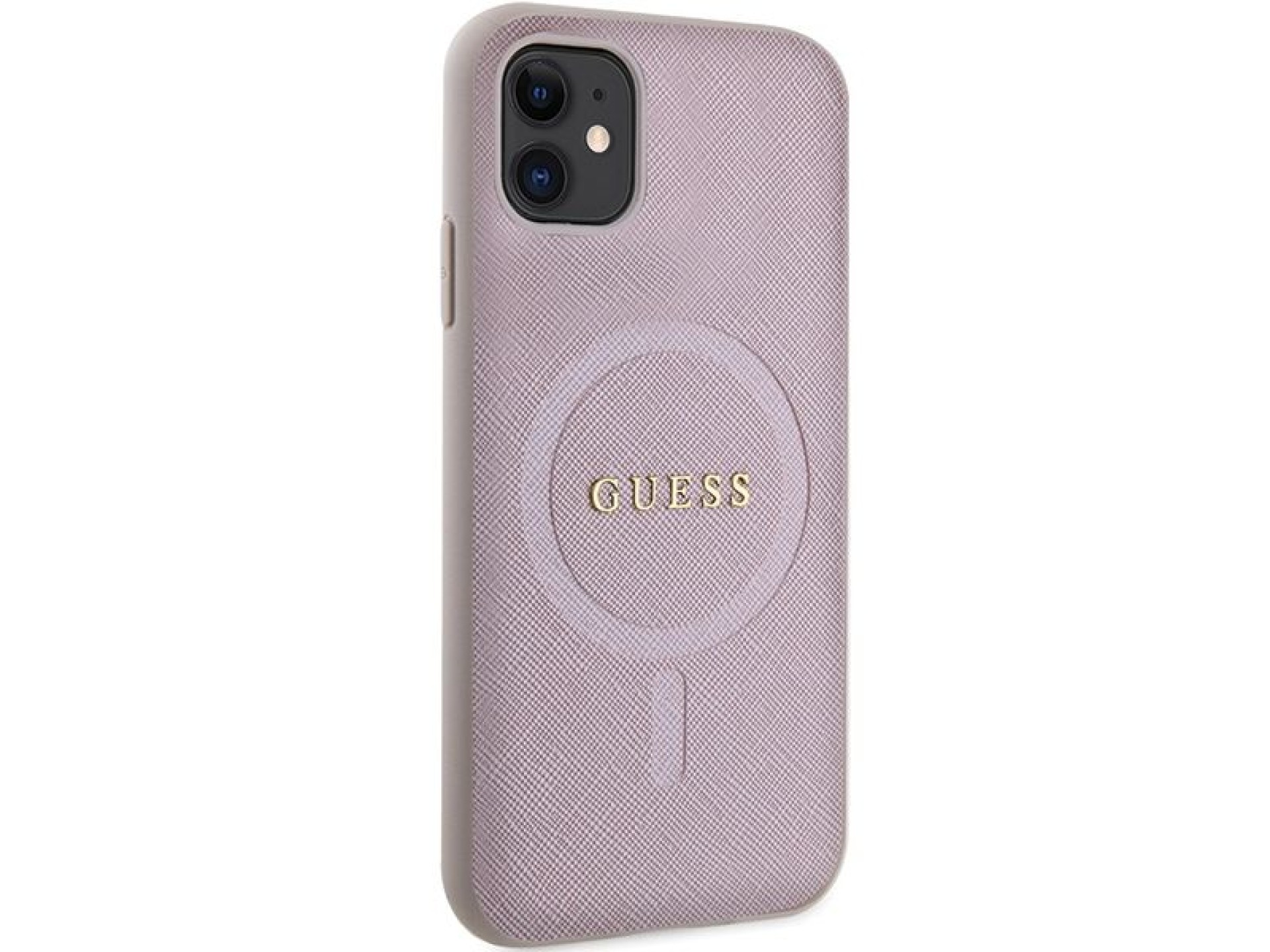 Guess GUHMN61PSAHMCP case for iPhone 11 / Xr - pink Saffiano MagSafe
