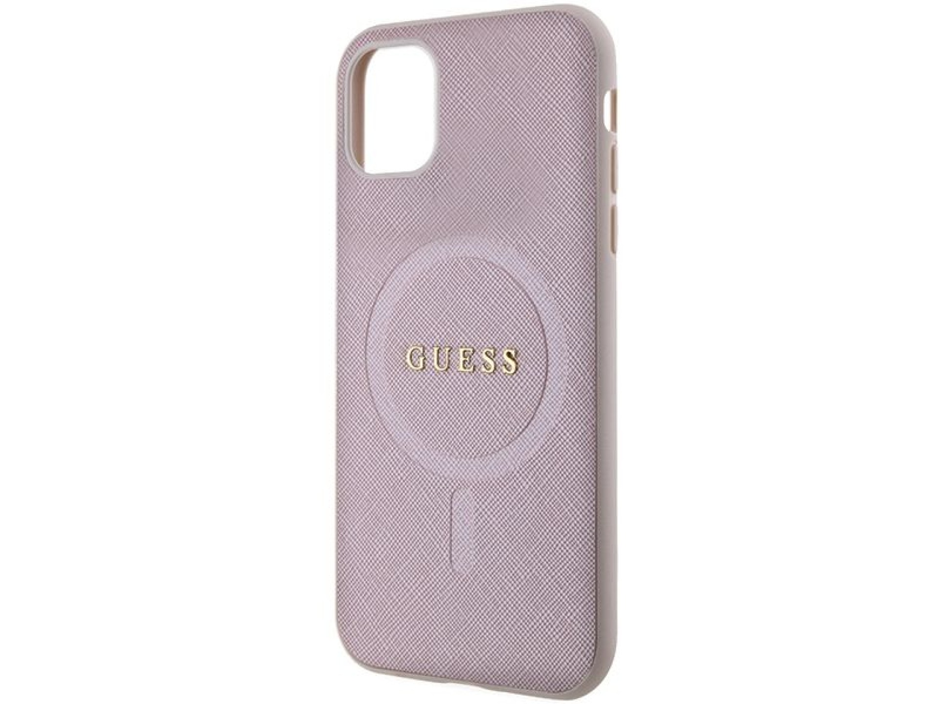 Guess GUHMN61PSAHMCP case for iPhone 11 / Xr - pink Saffiano MagSafe