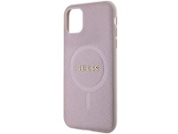 Guess GUHMN61PSAHMCP case for iPhone 11 / Xr - pink Saffiano MagSafe