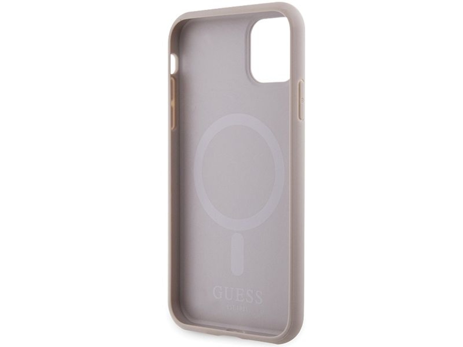 Guess GUHMN61PSAHMCP case for iPhone 11 / Xr - pink Saffiano MagSafe