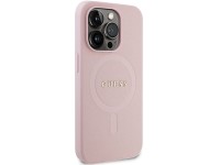 Capa Guess GUHMP14XPSAHMCP para iPhone 14 Pro Max - rosa Saffiano MagSafe Capa Guess GUHMP14XPSAHMCP para iPhone 14 Pro Max - rosa Saffiano MagSafe