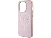 Capa Guess Saffiano MagSafe para iPhone 15 Pro - rosa Capa Guess Saffiano MagSafe para iPhone 15 Pro - rosa