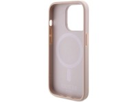 Capa Guess Saffiano MagSafe para iPhone 15 Pro - rosa Capa Guess Saffiano MagSafe para iPhone 15 Pro - rosa
