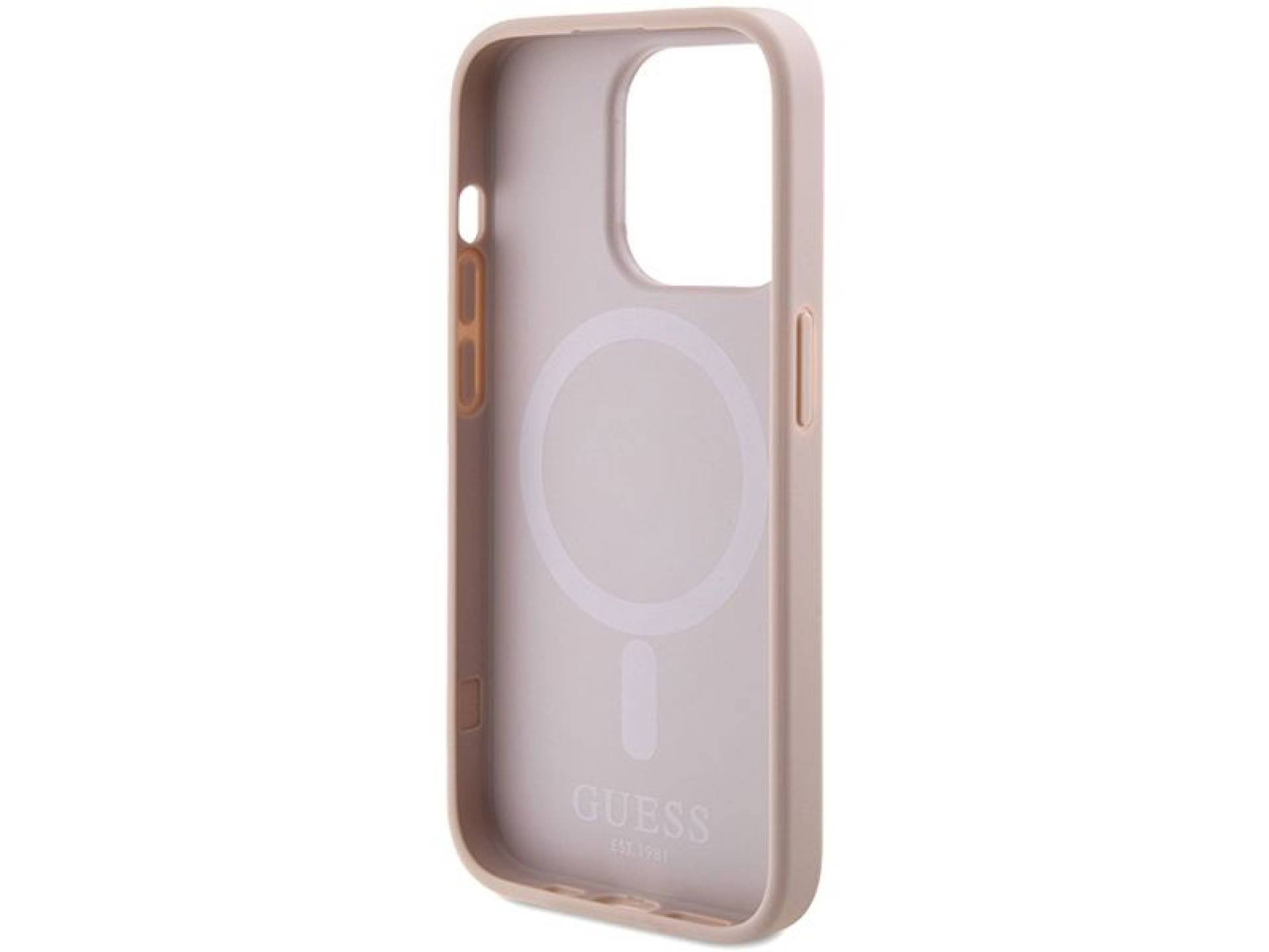 Capa Guess Saffiano MagSafe para iPhone 15 Pro - rosa