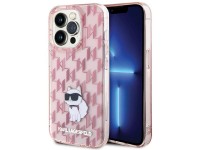 Funda para iPhone 15 Pro con monograma de Karl Lagerfeld (modelo Choupette) - Rosa Funda para iPhone 15 Pro con monograma de Karl Lagerfeld (modelo Choupette) - Rosa
