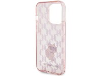 Funda para iPhone 15 Pro con monograma de Karl Lagerfeld (modelo Choupette) - Rosa Funda para iPhone 15 Pro con monograma de Karl Lagerfeld (modelo Choupette) - Rosa