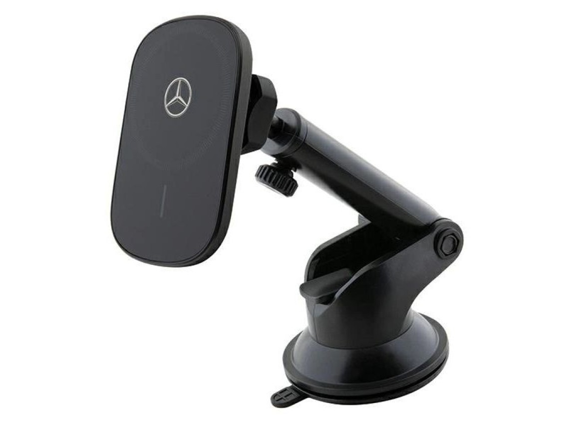 Suporte de indução Mercedes MEWCCGSLK 15W para saída de ar/vidro preto/preto com estrelas prateadas