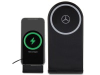 Mercedes Silver Stars MagSafe foldable 2in1 15W inductive charger - black Mercedes Silver Stars MagSafe foldable 2in1 15W inductive charger - black