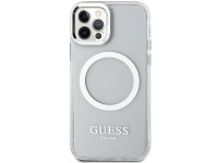 Funda Guess Metal Outline MagSafe para iPhone 12 / iPhone 12 Pro - plateada Funda Guess Metal Outline MagSafe para iPhone 12 / iPhone 12 Pro - plateada