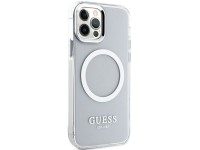 Funda Guess Metal Outline MagSafe para iPhone 12 / iPhone 12 Pro - plateada Funda Guess Metal Outline MagSafe para iPhone 12 / iPhone 12 Pro - plateada