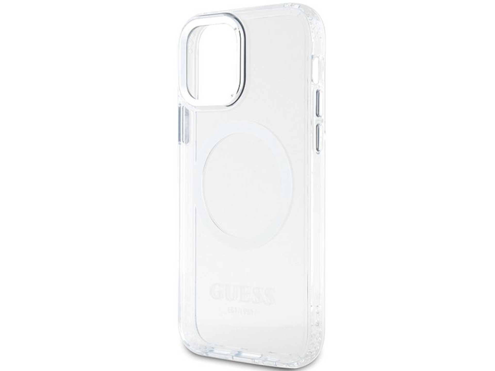 Funda Guess Metal Outline MagSafe para iPhone 12 / iPhone 12 Pro - plateada