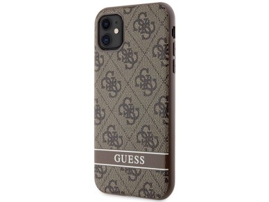 Guess GUHCN61P4SNW iPhone 11 / Xr brown/brown hardcase 4G Stripe Guess GUHCN61P4SNW iPhone 11 / Xr brown/brown hardcase 4G Stripe