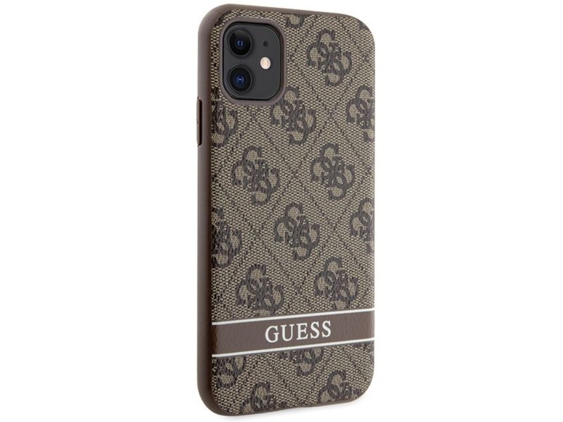 Guess GUHCN61P4SNW iPhone 11 / Xr brown/brown hardcase 4G Stripe