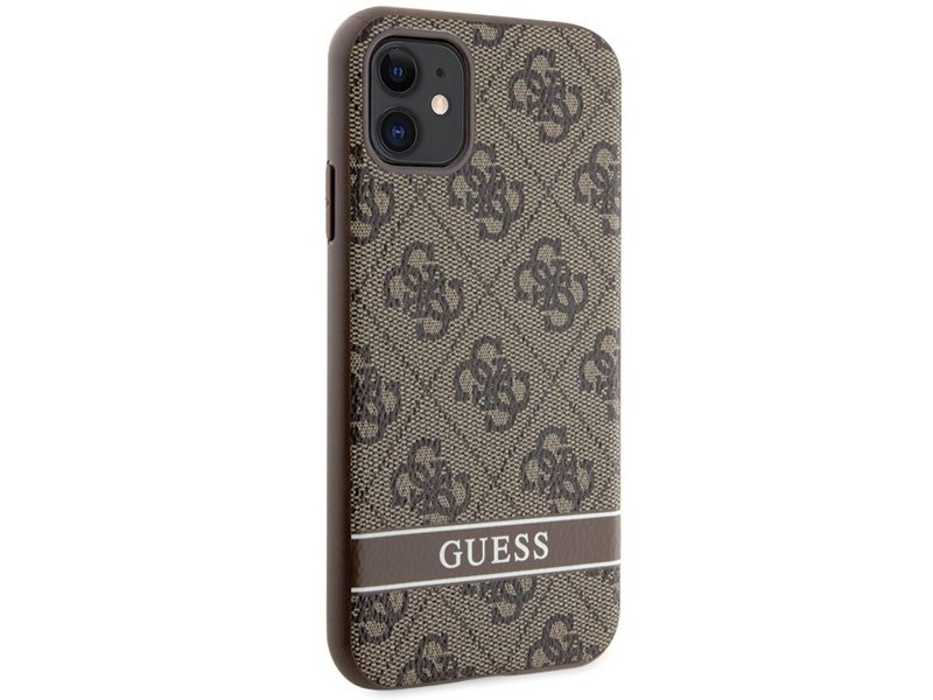 Guess GUHCN61P4SNW iPhone 11 / Xr brown/brown hardcase 4G Stripe