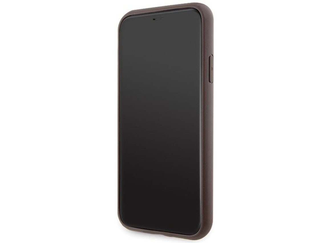 Guess GUHCN61P4SNW iPhone 11 / Xr brown/brown hardcase 4G Stripe