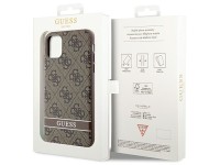 Guess GUHCN61P4SNW iPhone 11 / Xr brown/brown hardcase 4G Stripe Guess GUHCN61P4SNW iPhone 11 / Xr brown/brown hardcase 4G Stripe