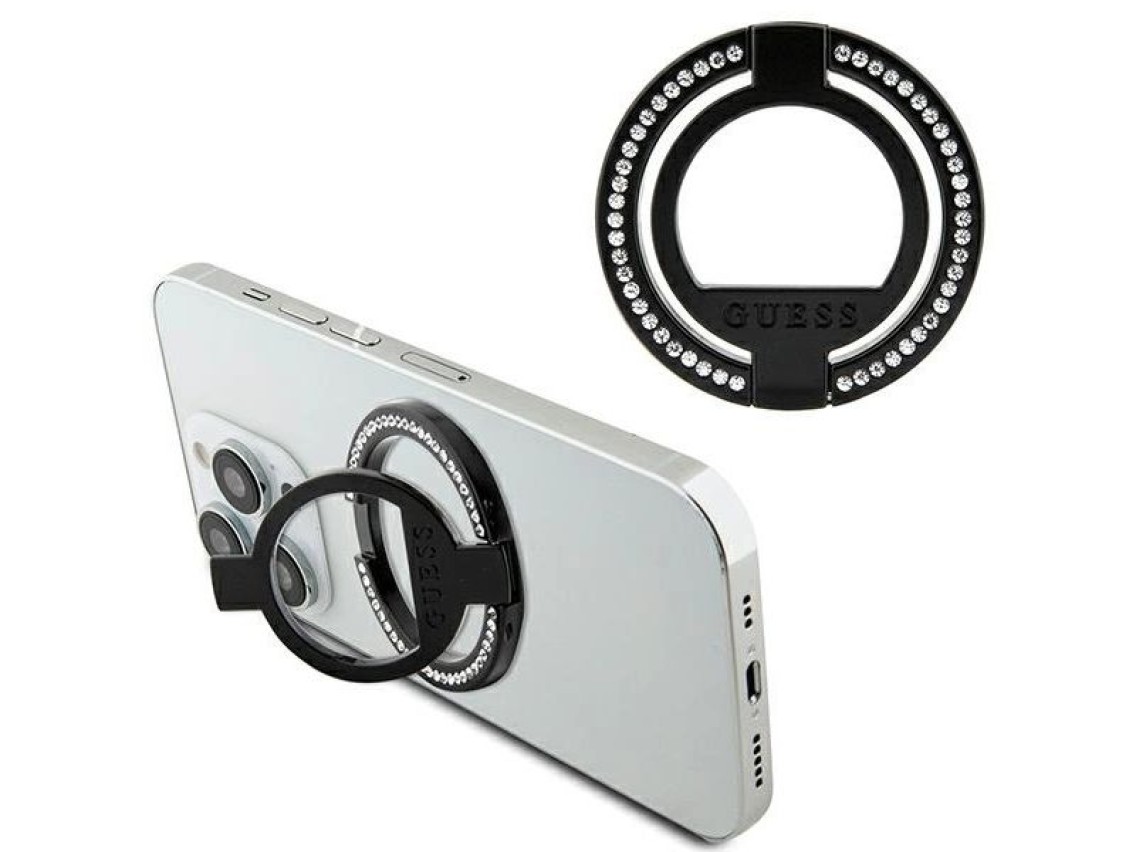Guess MagSafe Ring stand GUMRSALDGK black/black Rhinestone