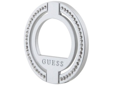 Soporte para anillos Guess MagSafe con diamantes de imitación - plateado Soporte para anillos Guess MagSafe con diamantes de imitación - plateado