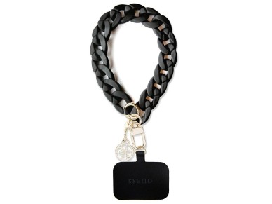 Guess GUOUCBMC4MK Universal Big Hand Strap case - black Acrylic 4G Charm Guess GUOUCBMC4MK Universal Big Hand Strap case - black Acrylic 4G Charm