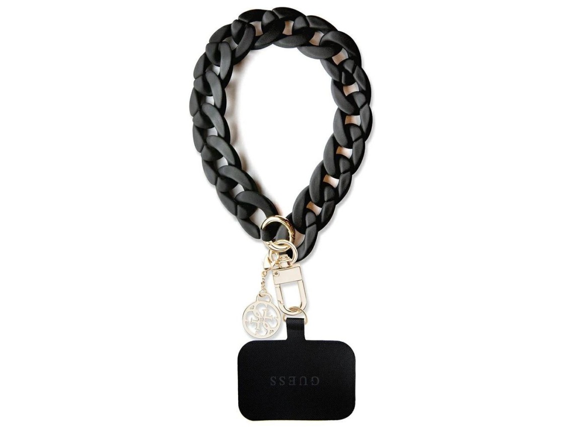 Guess GUOUCBMC4MK Universal Big Hand Strap case - black Acrylic 4G Charm