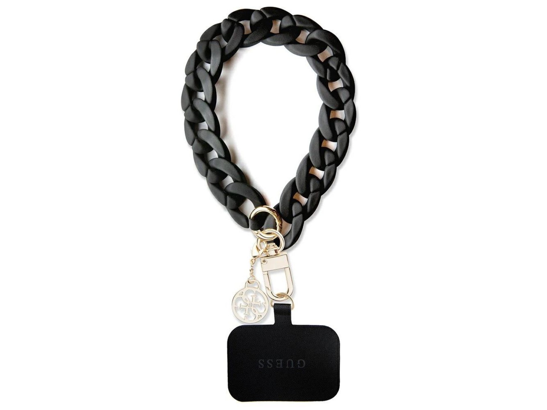 Guess GUOUCBMC4MK Universal Big Hand Strap case - black Acrylic 4G Charm