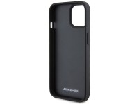 AMG Leather Debossed Lines case for iPhone 15 Plus - black AMG Leather Debossed Lines case for iPhone 15 Plus - black